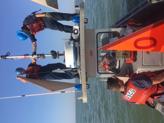 Coast Guard Aids to Navigation crews re-construct the Port of Corpus Christi after Hurricane Harvey