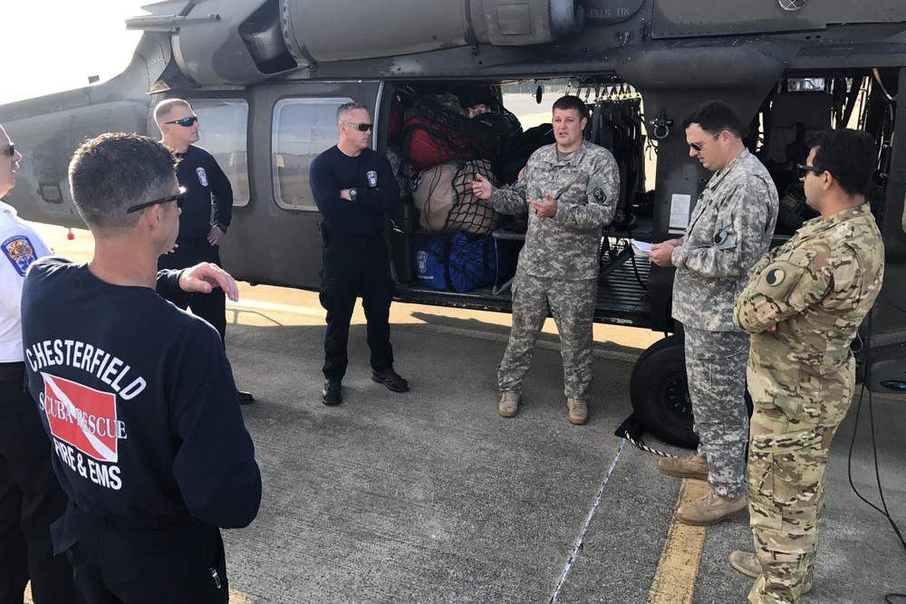Va. National Guard helicopters depart for Texas