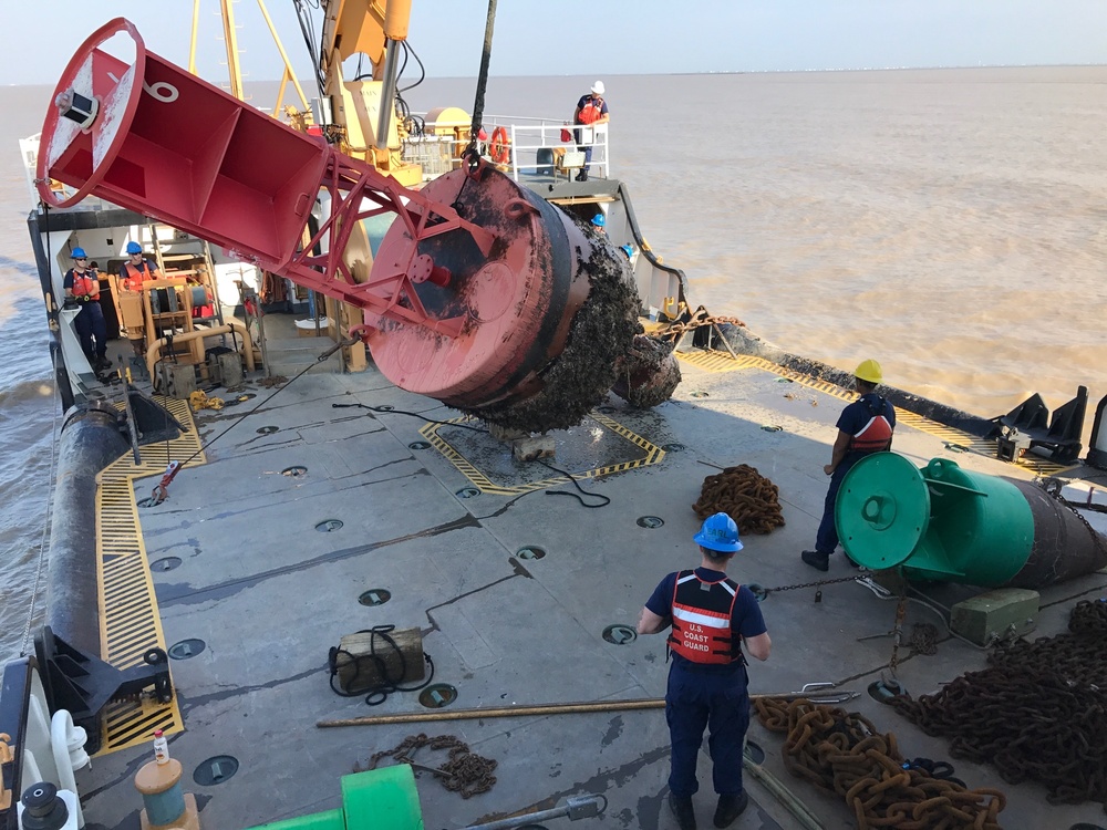 Harry Claiborne  crew assesses Harvey's damage