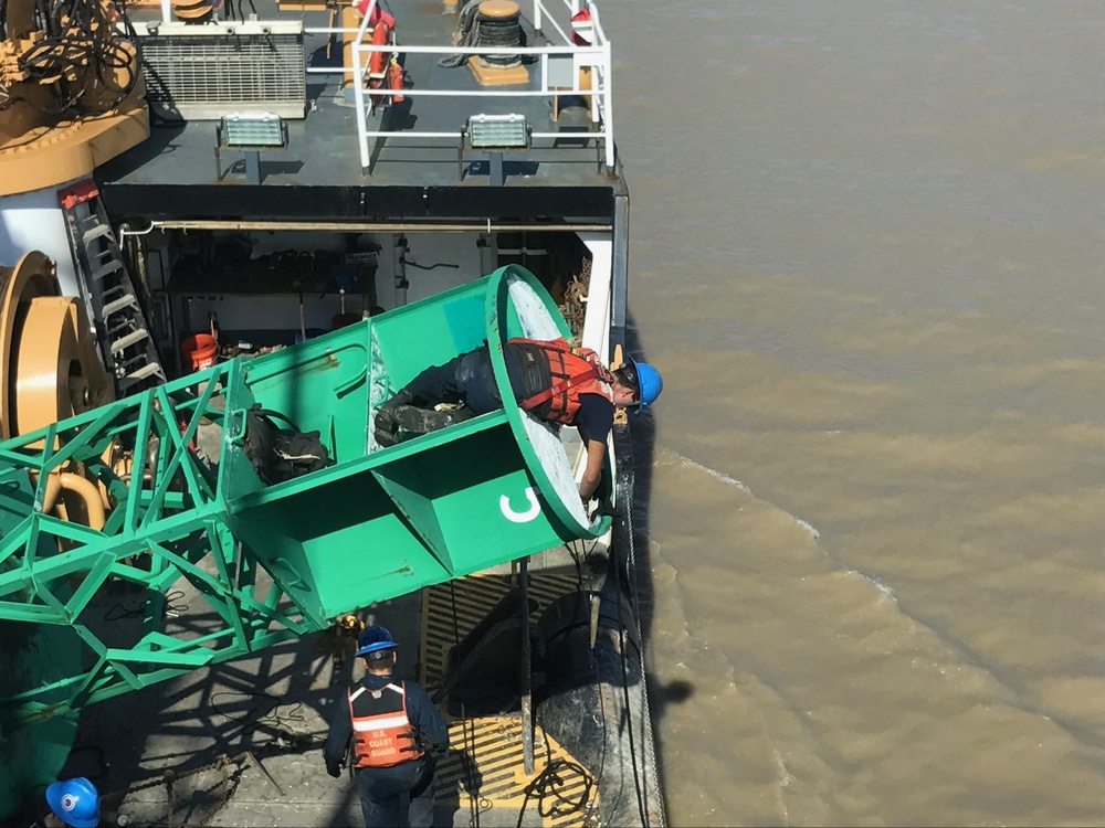 Harry Claiborne  crew assesses Harvey's damage