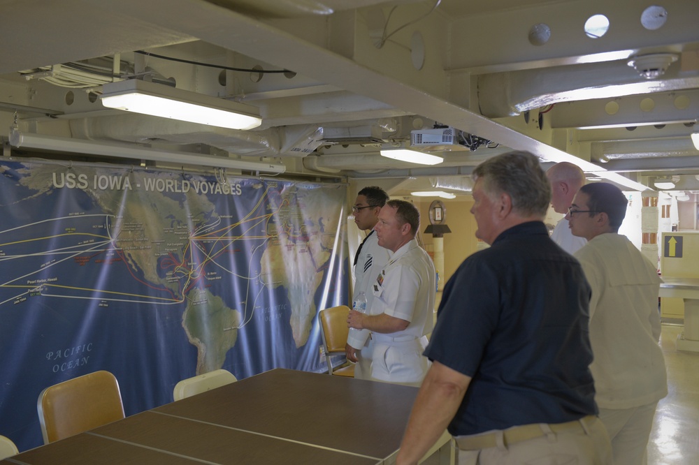 Sailors Tour Battleship Iowa Museum During LA Fleet Week