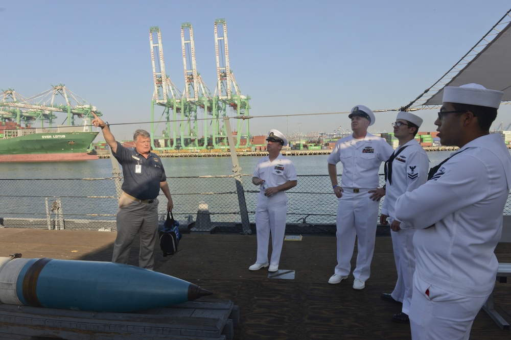 Sailors Tour Battleship Iowa Museum During LA Fleet Week