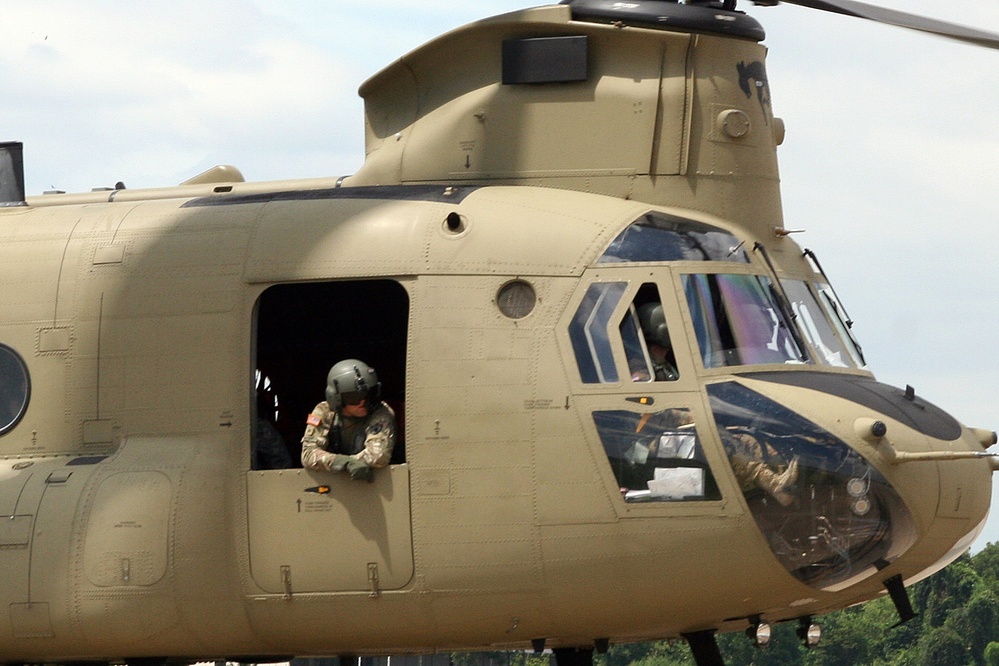 Members of the Texas Army National Guard conduct air missions in support of operations for Hurricane Harvey.