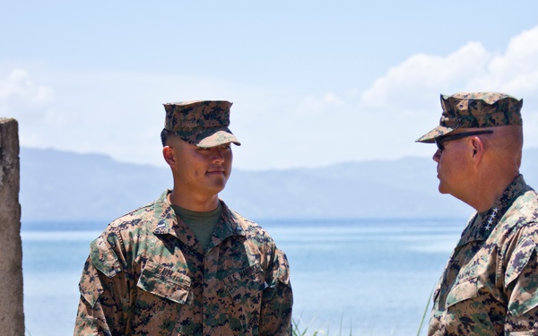 The Commandant, Sgt. Maj. of the Marine Corps visit the Marines of SPMAGTF-SC