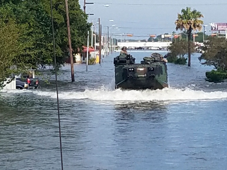 Marines use amphibious capabilities to rescue and assist Hurricane Harvey victims