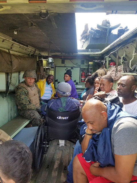 Marines use amphibious capabilities to rescue and assist Hurricane Harvey victims