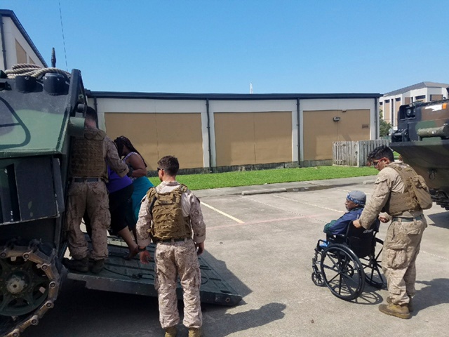 Marines use amphibious capabilities to rescue and assist Hurricane Harvey victims