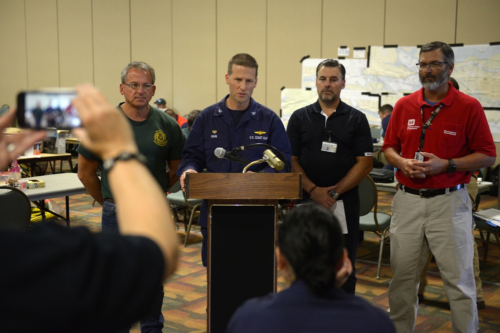 Coast Guard, partners hold press briefing near Corpus Christi