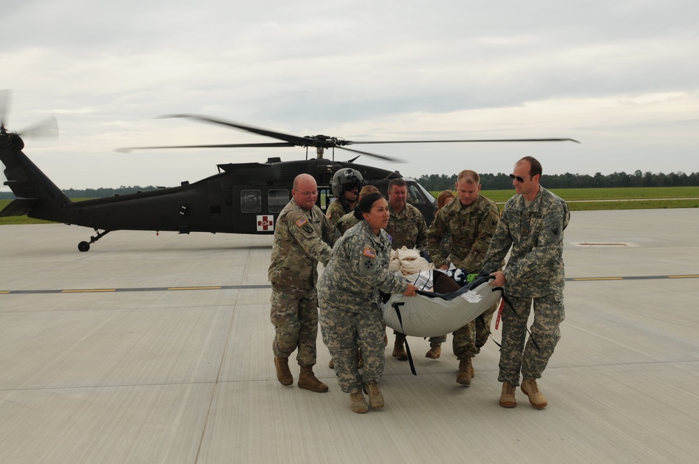 Army Reserve Aviation Command helps evacuate Nursing Home during aftermath of Hurricane Harvey