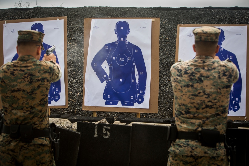 Absorbing the recoil: MPs fire the Beretta and M1014