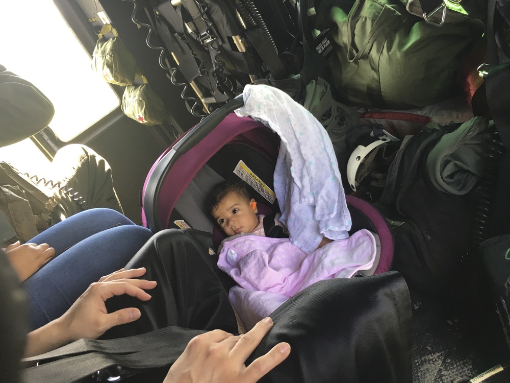 Marines rescue baby from flood