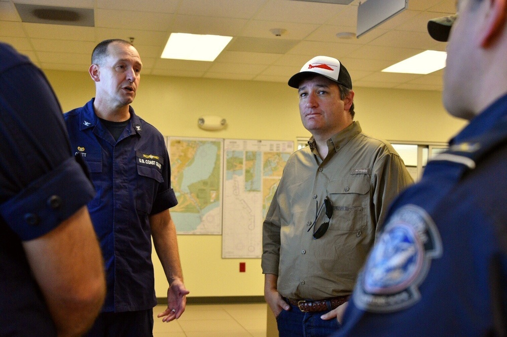 Texas senator Ted Cruz visits Coast Guard Sector Houston-Galveston