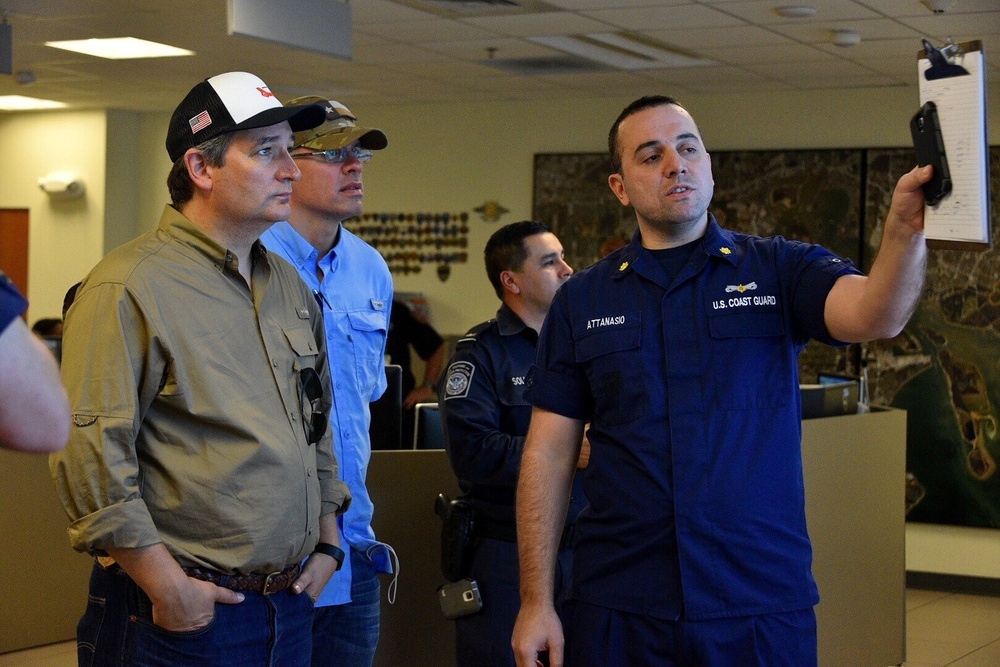 Texas senator Ted Cruz visits Coast Guard Sector Houston-Galveston