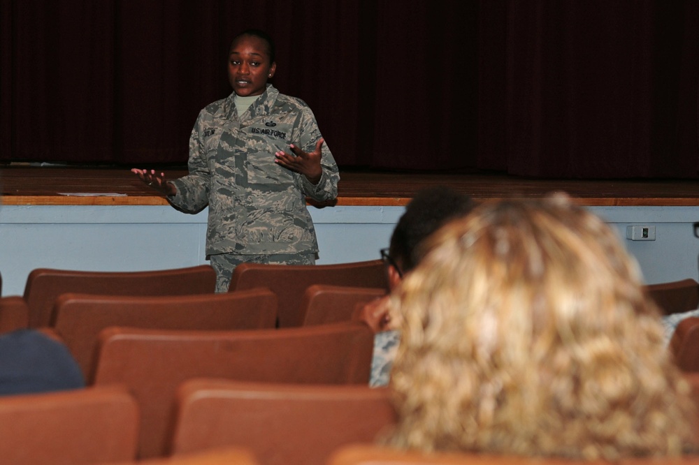 20th FSS Airmen host Military Personnel Town Hall