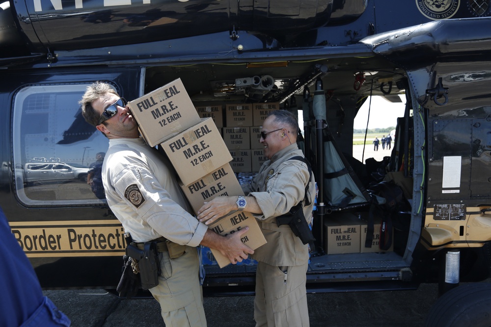 CBP, AMO Deliver Water and Rations Providing Support During Hurricane Harvey