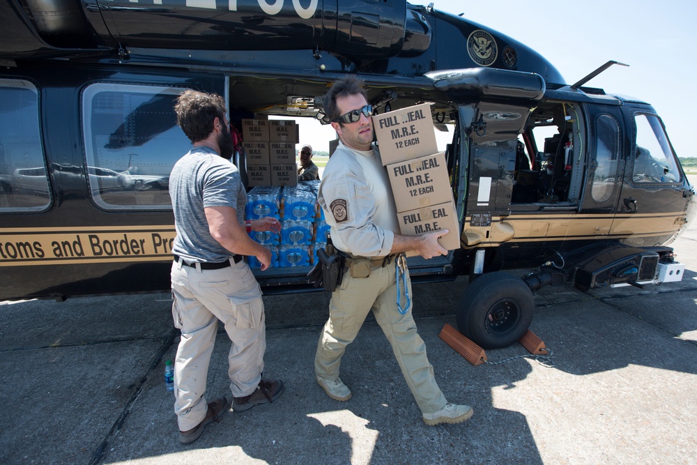 CBP, AMO Deliver Water and Rations Providing Support During Hurricane Harvey