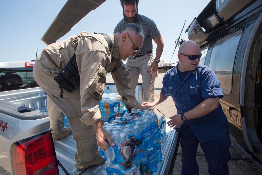 CBP, AMO Deliver Water and Rations Providing Support During Hurricane Harvey