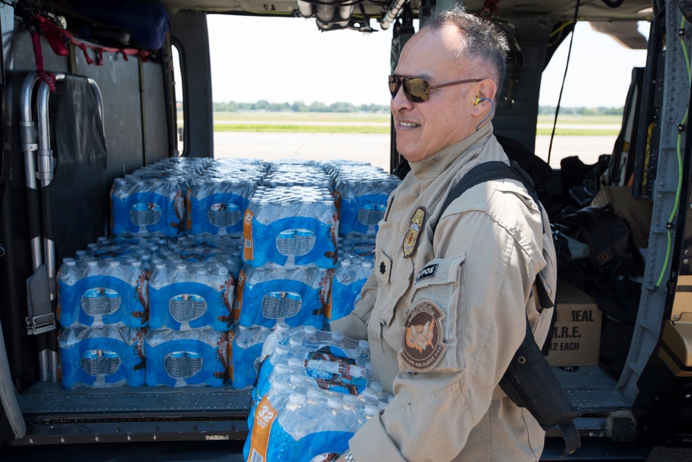 CBP, AMO Deliver Water and Rations Providing Support During Hurricane Harvey