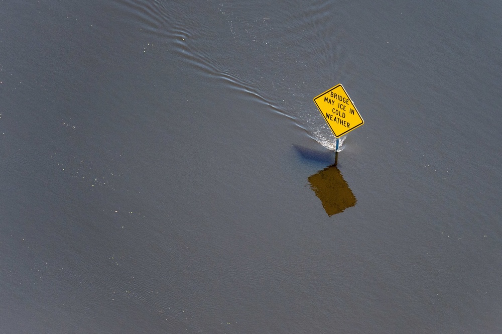 Hurricane Harvey flooding north of Beaumont, Texas