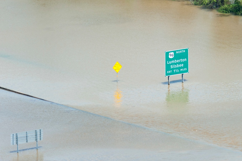 Hurricane Harvey flooding north of Beaumont, Texas