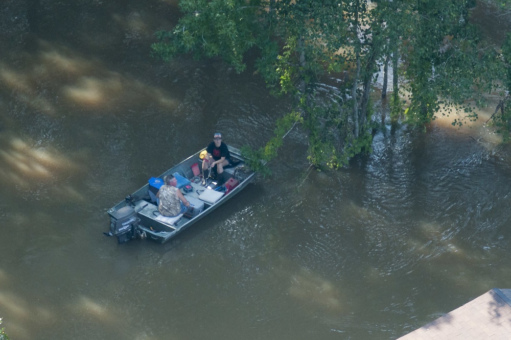 Hurricane Harvey flooding north of Beaumont, Texas