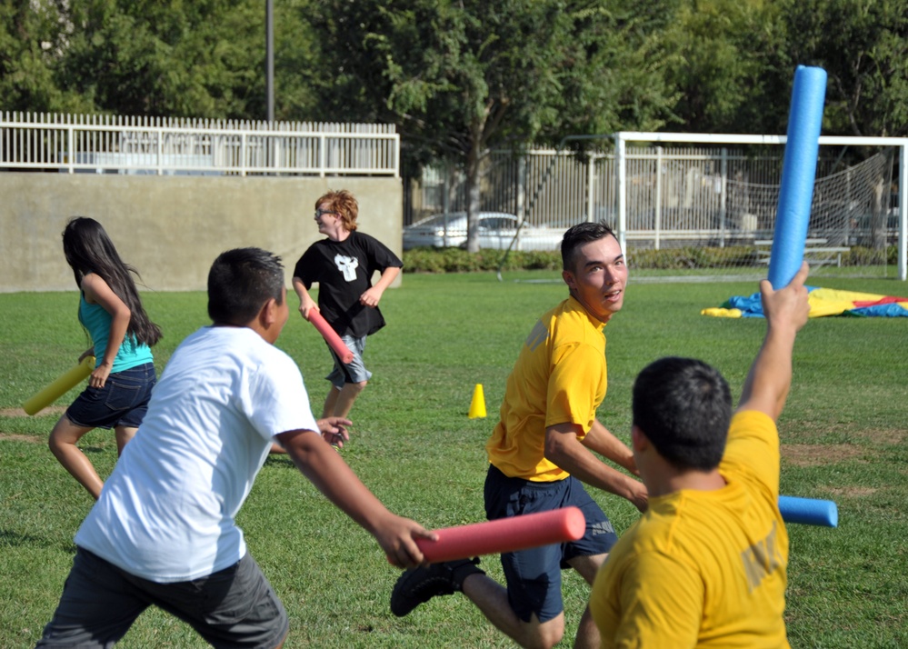 Sailors Volunteer at After School Program During LA Fleet Week