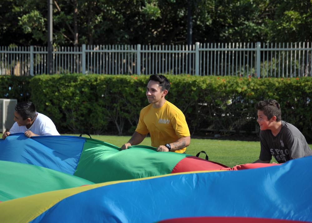 Sailors Volunteer at After School Program During LA Fleet Week