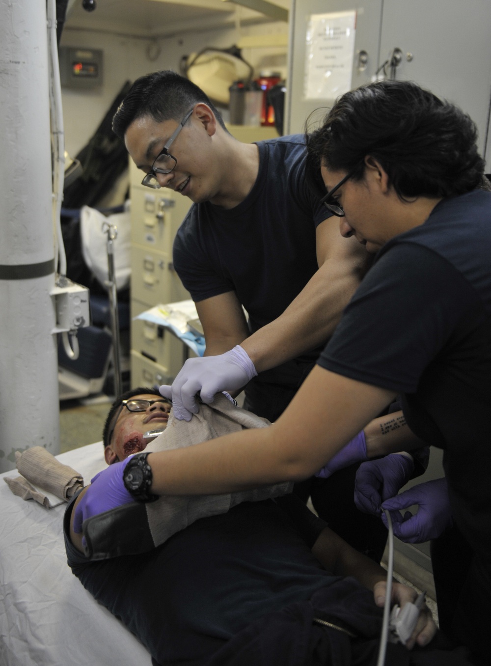 Sailors Respond To Medical Drills