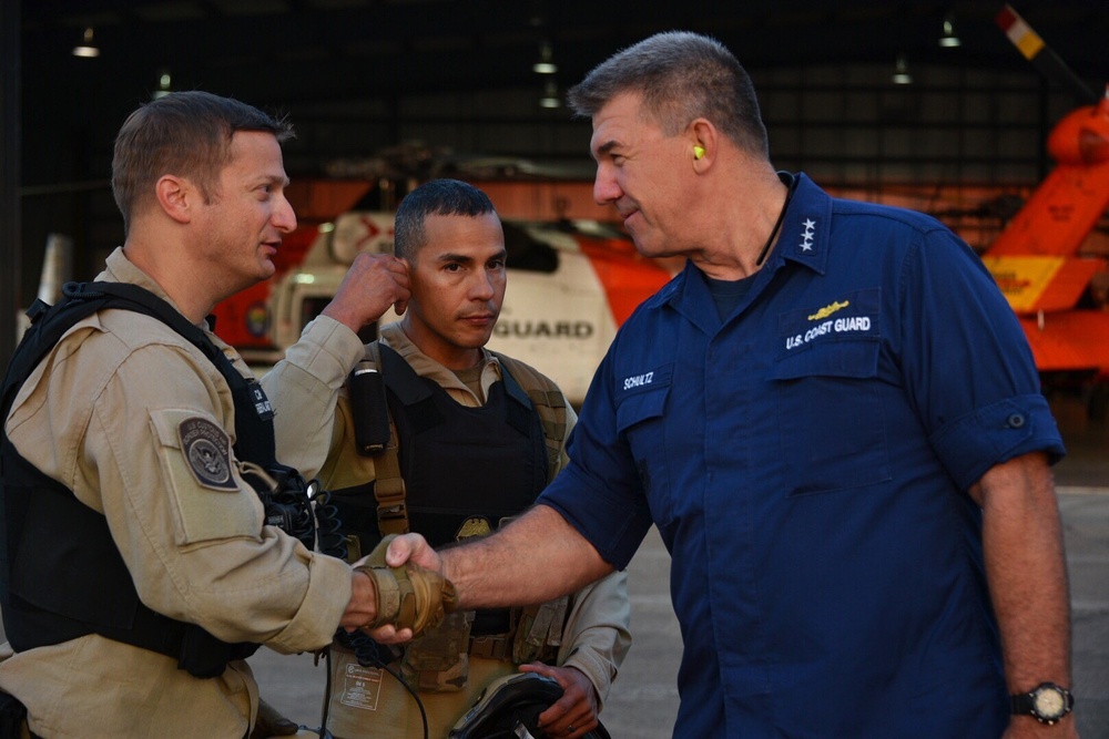 Coast Guard, Customs and Border Protection conduct flyovers in Beaumont, Texas