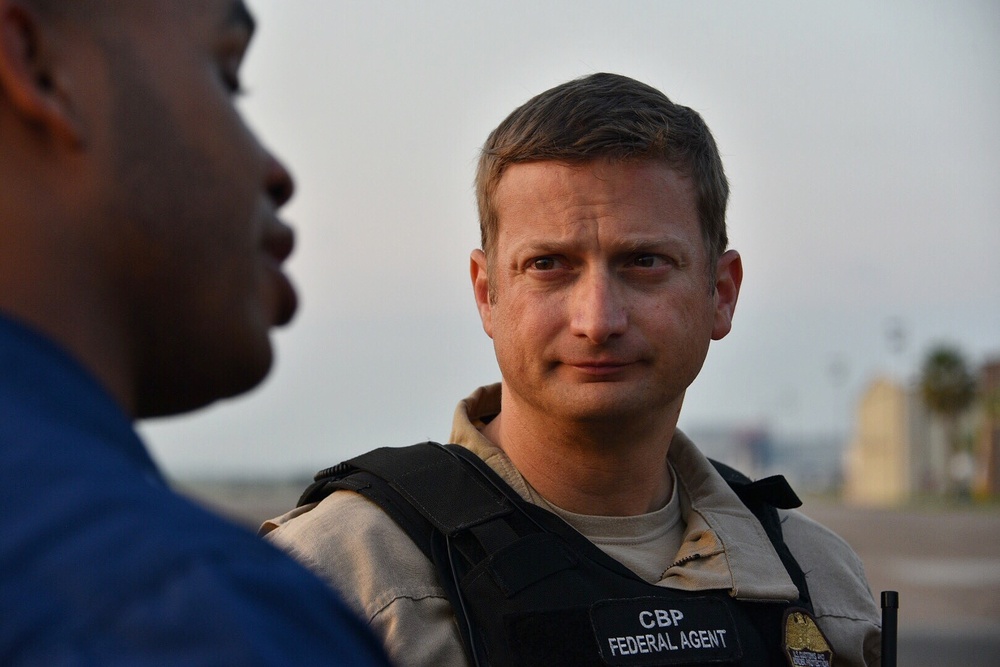 Coast Guard, Customs and Border Protection conduct flyovers in Beaumont, Texas