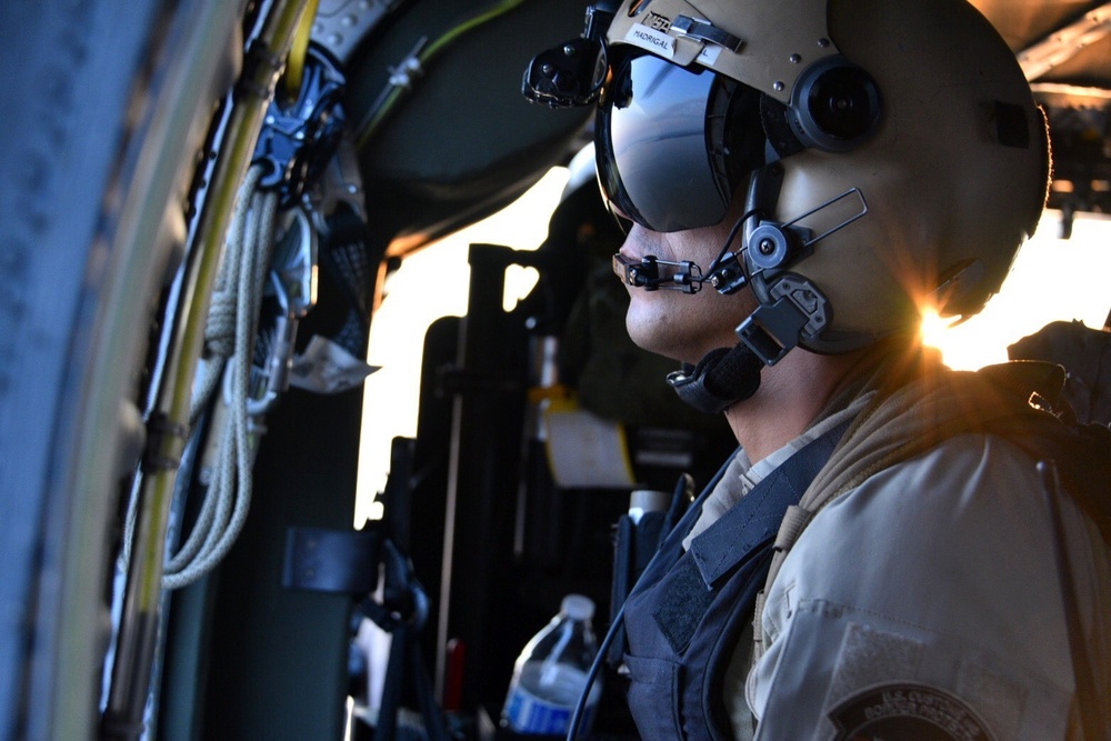 Coast Guard, Customs and Border Protection conduct flyovers in Beaumont, Texas