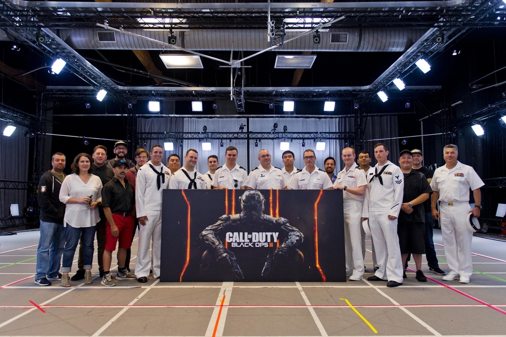 A Fleet Week Sailors Tour Activision Capture Studio