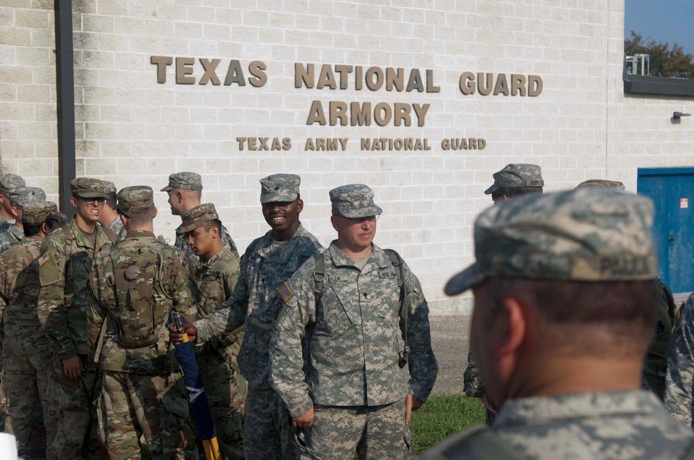 Oklahoma National Guardsmen making up Task Force 179 support the Texas National Guard to help with Hurricane Harvey relief