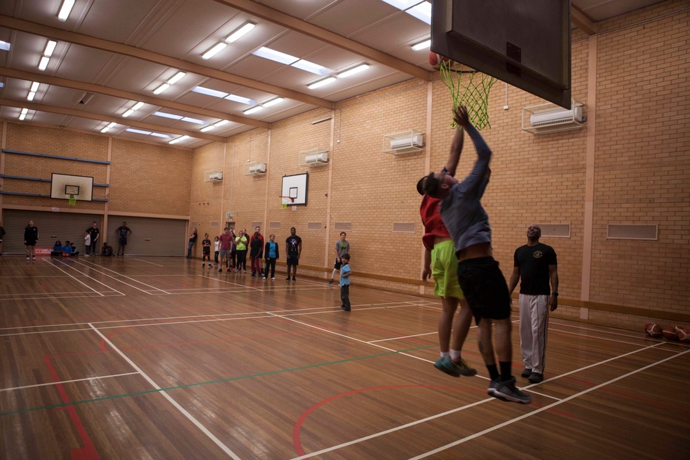 31st MEU Marines volunteer at Melbourne basketball clinic