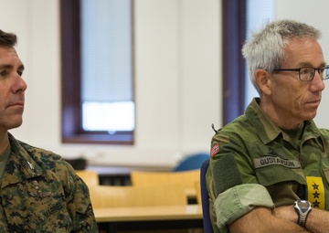 Chief of Defence Staff Norway visits Marine Rotational Force Europe Marines