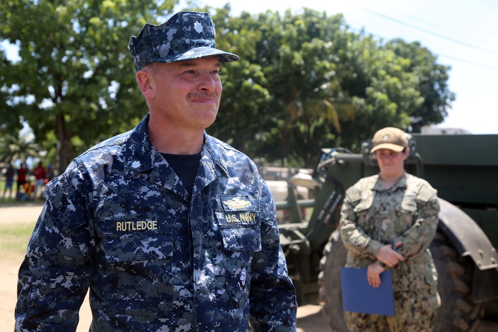 Southern Partnership Station 17 Sailors Hold Promotion Ceremony
