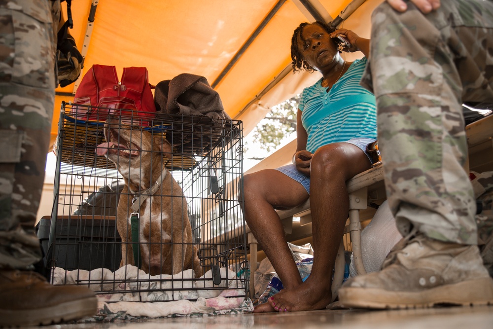 Texas National Guard Helps Locals in Orange, Texas