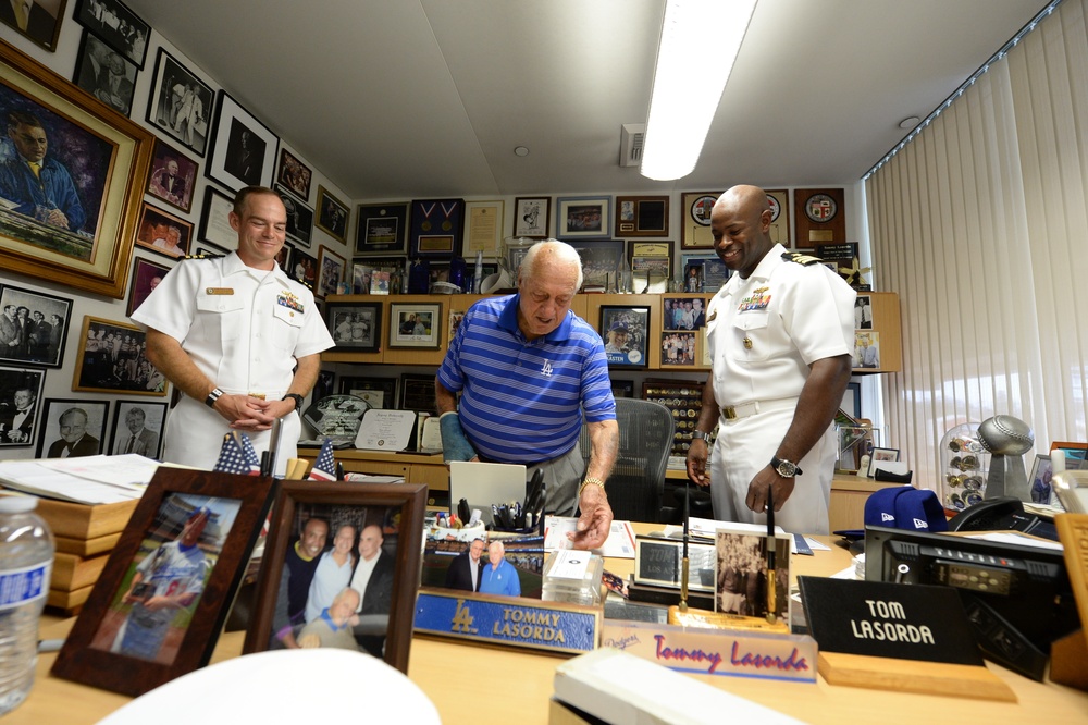 Dewey CO Throws First Pitch at LA Dodgers Game