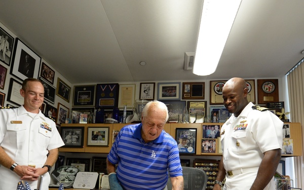 Dewey CO Throws First Pitch at LA Dodgers Game