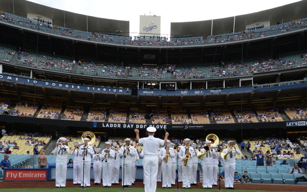 Dewey CO Throws First Pitch at LA Dodgers Game