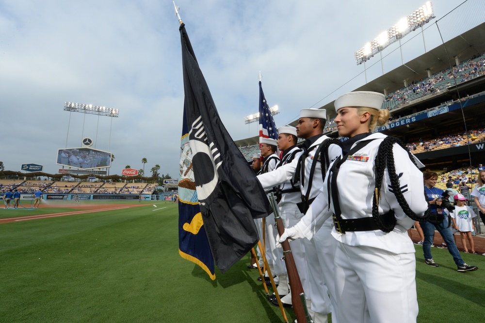 Dewey CO Throws First Pitch at LA Dodgers Game