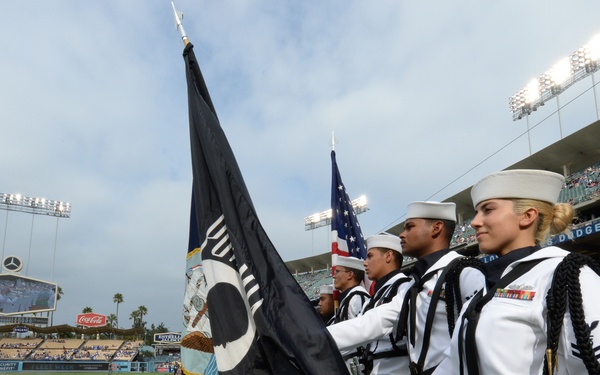 Dewey CO Throws First Pitch at LA Dodgers Game