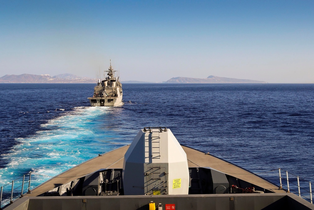 SNMG2 Passing Exercise with Hellenic Navy