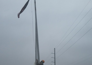 Soldiers try to recover flag