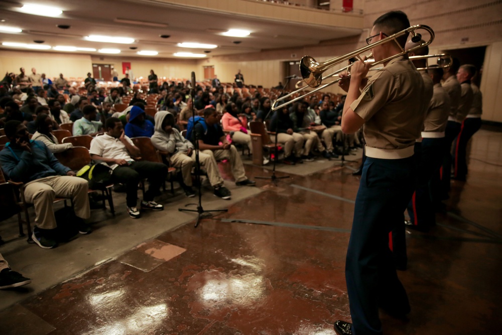 Marines Visit Pershing High School