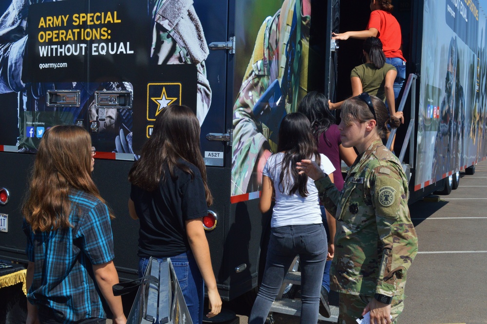 Phoenix high school students engage with Special Operations trailer