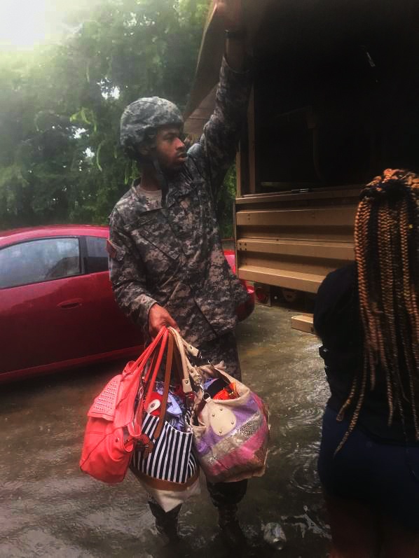 Army Reserve Soldiers transport Houston residents, supplies