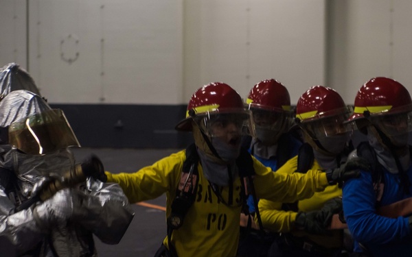 Sailors Conduct Firefighting Drill