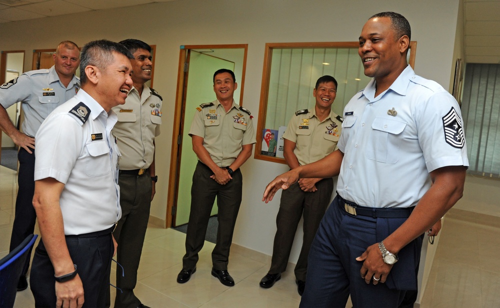 PACAF command chief meets with leaders in Singapore