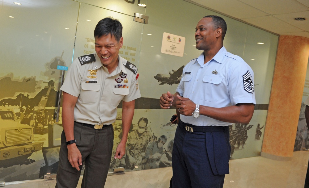 PACAF command chief meets with leaders in Singapore